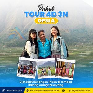 Paket tour 4 hari 3 malam opsi A