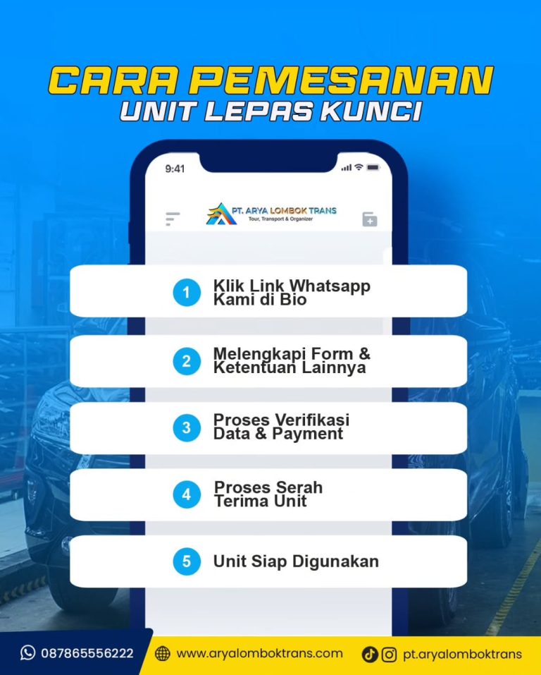 Sewa Mobil Lepas Kunci di Lombok Mudah dan Cepat Bersama Arya Lombok Trans