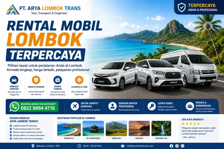 Rental Mobil Lombok Terpercaya
