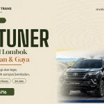 Sewa Fortuner Lombok, SUV hitam dengan sopir atau lepas kunci dari Arya Lombok Trans